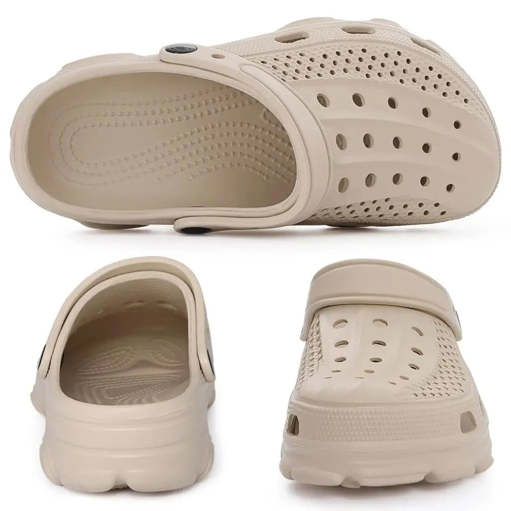 Eyriphy Men Slippers Garden Shoes Breathable Hole Slippers Outdoor Fishing Shoes Non-Slips Kitchen Slippers EVA Sole Men Sandals - Sun Studio