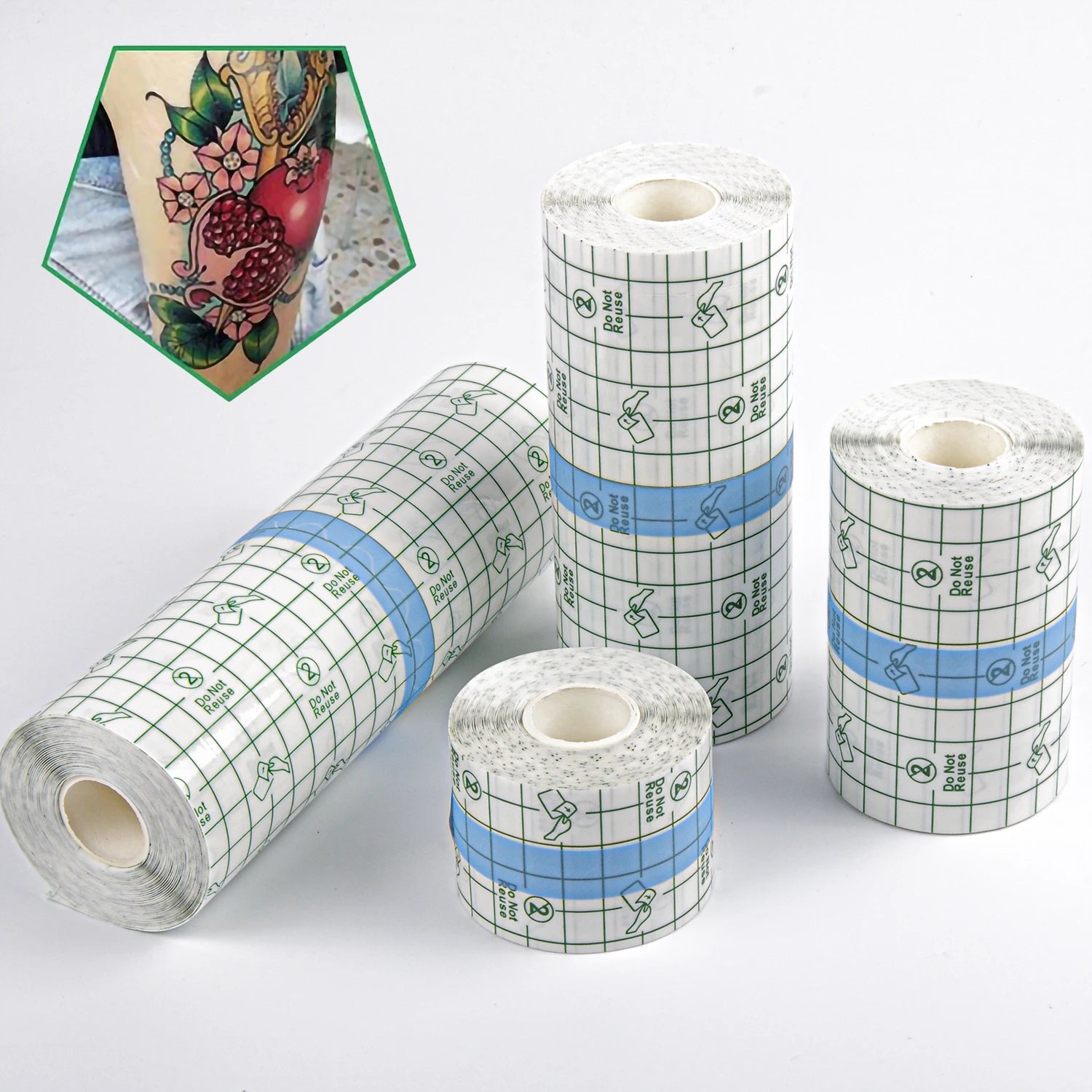 10M Waterproof Protective Tattoo Healing Film For Aftercare Bandage Transparent Skin Repair Wrap Roll - Sun Studio