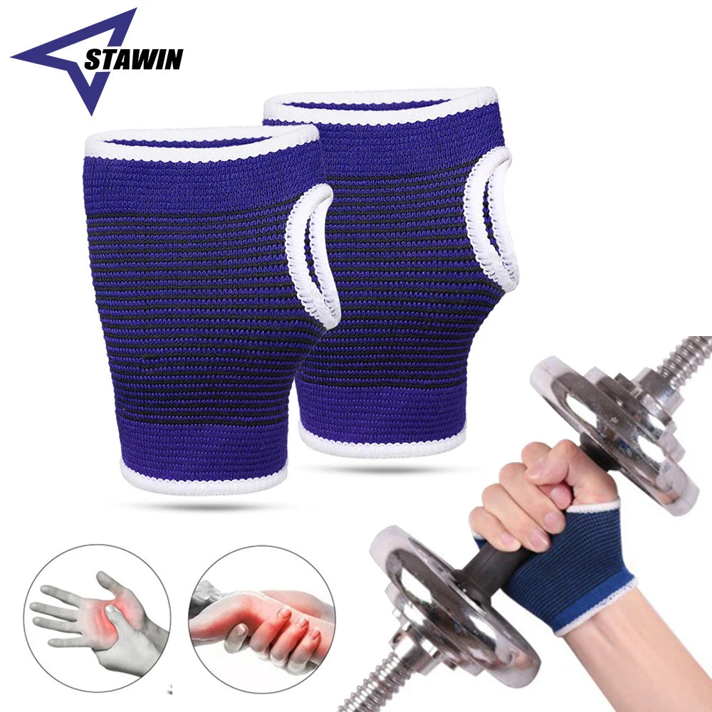 1 Pair Fitness Gym Gloves Elastic Training Fitness Wrist Wrap Workout Exercise Glove Wrist Support Hand Brace Gym Palm Protector - Sun Studio