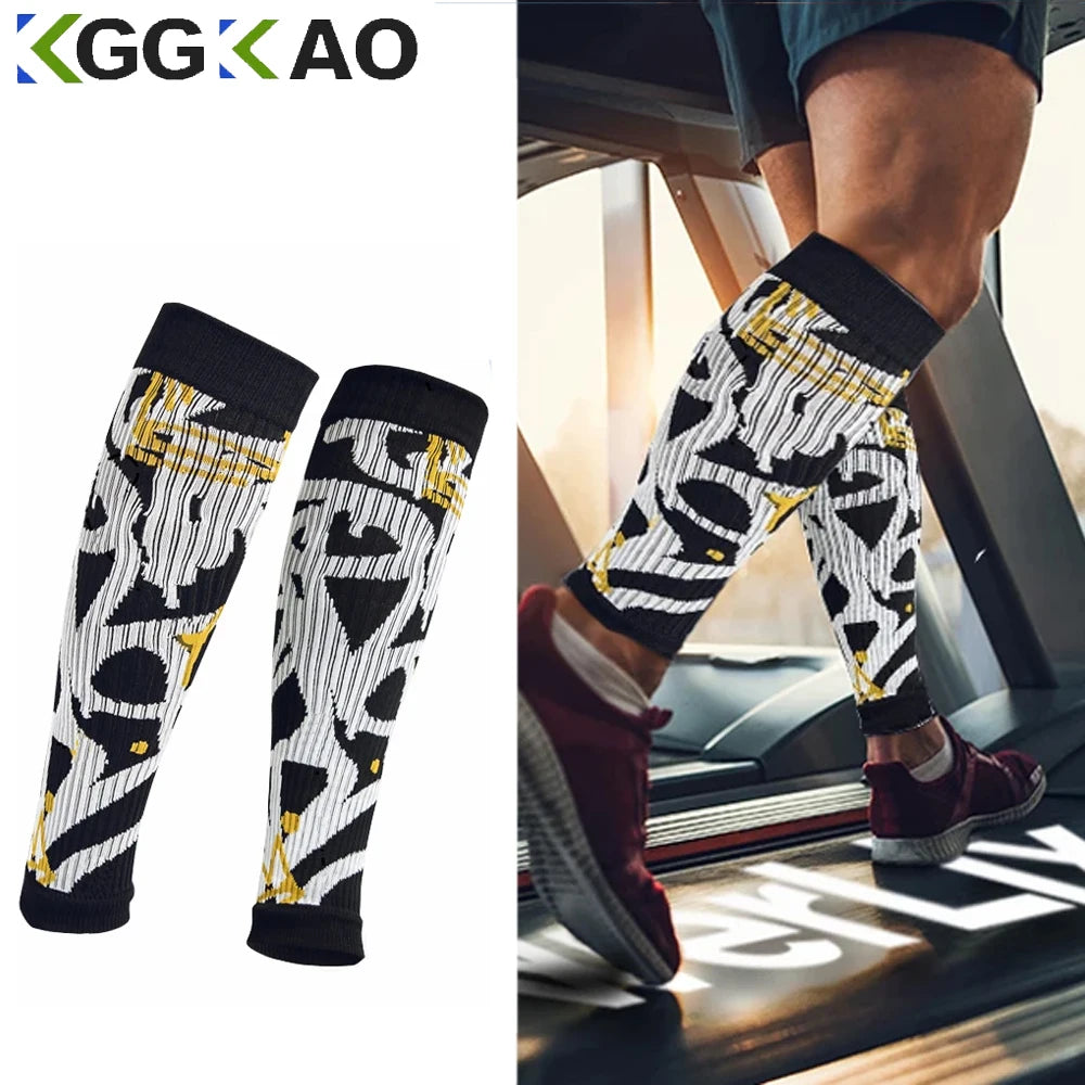 1Pcs Calf Compression Sleeves for Men/Women,Footless Compression Sock,Varicose Vein Treatment for Legs & Pain Relief,Calf Braces - Sun Studio