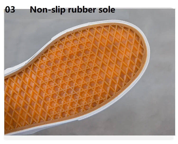 Men's Non-slip Skateboard Shoes Breathable Canvas Shoes Men's Casual Cloth Shoes Solid Color Flat Comfortable White Sneakers - Sun Studio