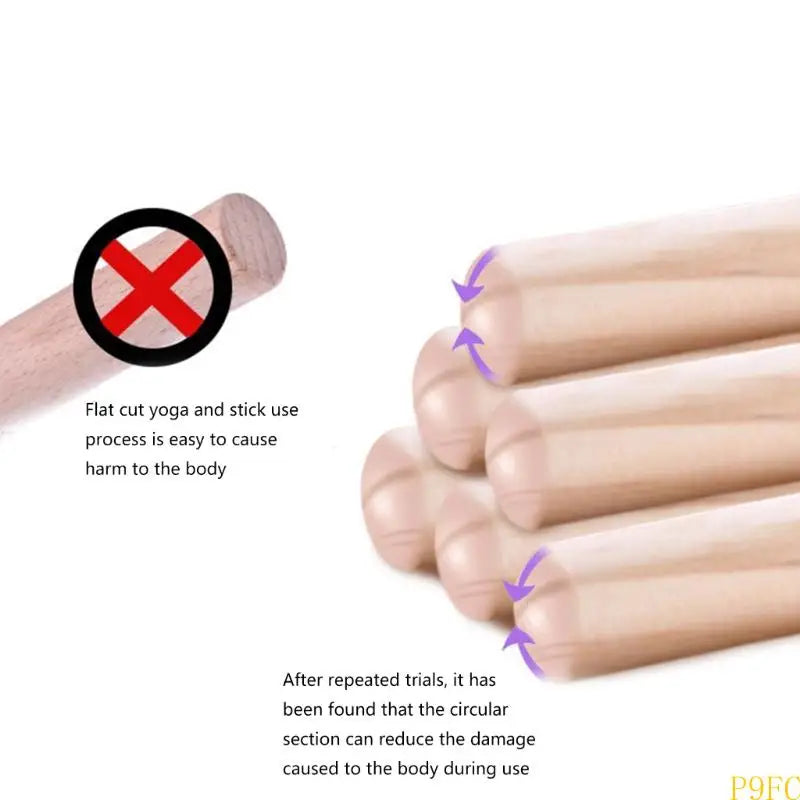 Wood Yoga Training Stick Correct Postures Exercise Stick Postures Corrector Open Shoulder Stick Back Straightener - Sun Studio