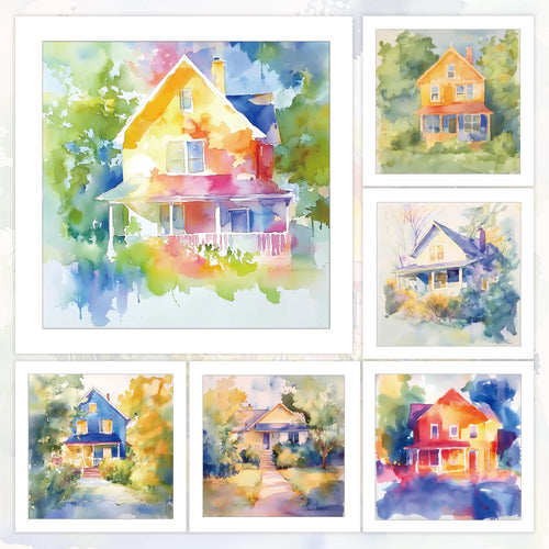 1pc Watercolor City Reverse Coloring Book,30 Thick Pages 100gsm,Creative Lines Activity,Perfect Gift for Family Friend Colleague - Sun Studio