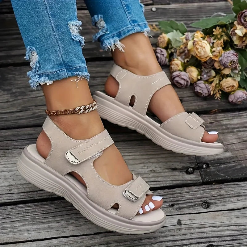 Summer Wedge Sandals for Women 2025 New Fashion Non Slip Beach Shoes Woman Lightweight Casual Platform Plus Size Sandals Women - Sun Studio