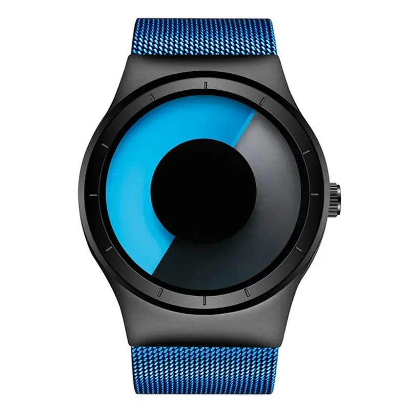 NEW Creative Quartz Watches Men Top Fashion Brand Casual Stainless steel Mesh Band Unisex Watch Clock Male female Gentleman gift - Sun Studio
