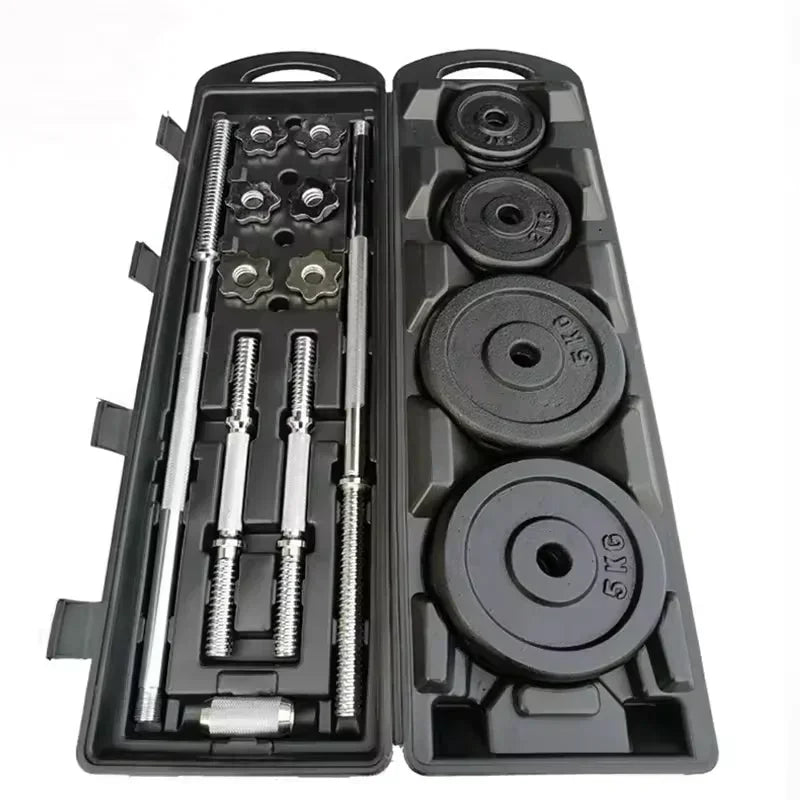 10kg 15kg 20kg 30kg Gym Home Weightlifting Dumbbells with Box Painted Black Painted Cast Iron Dumbbells Barbell Set. - Sun Studio