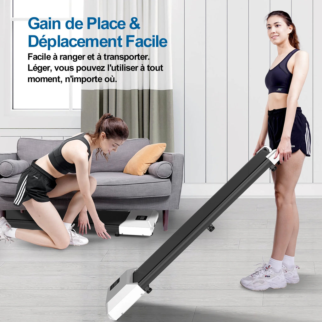 Walking Pad 2 in 1 Under Desk Treadmill, 2.5HP Low Noise Walking Pad Running Jogging Machine with Remote Control for Home Office - Sun Studio