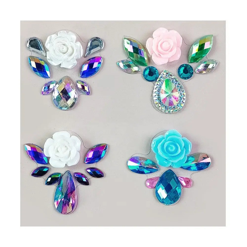 Adhesive Makeup Diamond Sticker DIY Temporary 3D Crystal Face Stickers Glitter Diamond Mask Rhinestone Tattoo Women - Sun Studio