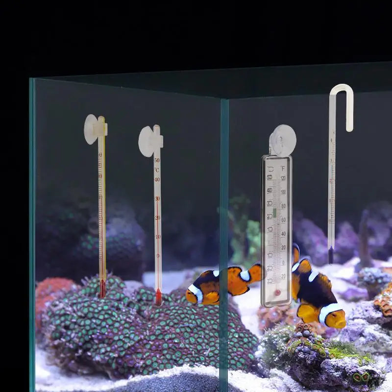 8 Styles Cordless Aquarium Thermometer Lcd Digital External Thermometer Glass Thermometer Fish Tank Mini Suction Cup Thermometer - Sun Studio