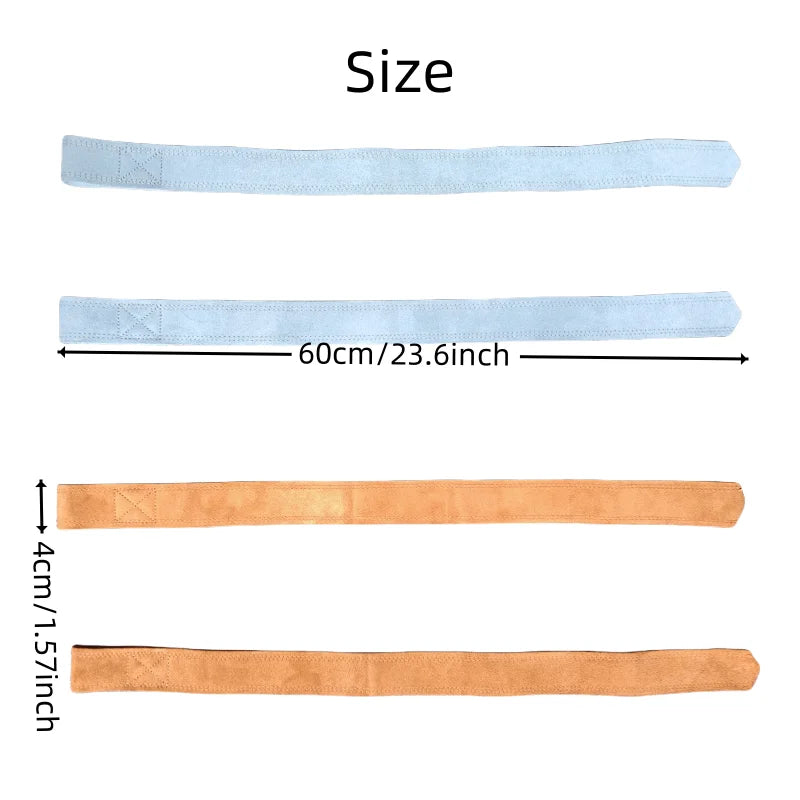 1 Pair Cowhide Weightlifting Straps for Men & Women Gym Lifting Wrist Straps Gym Perfect for Strength Training and Deadlifts - Sun Studio