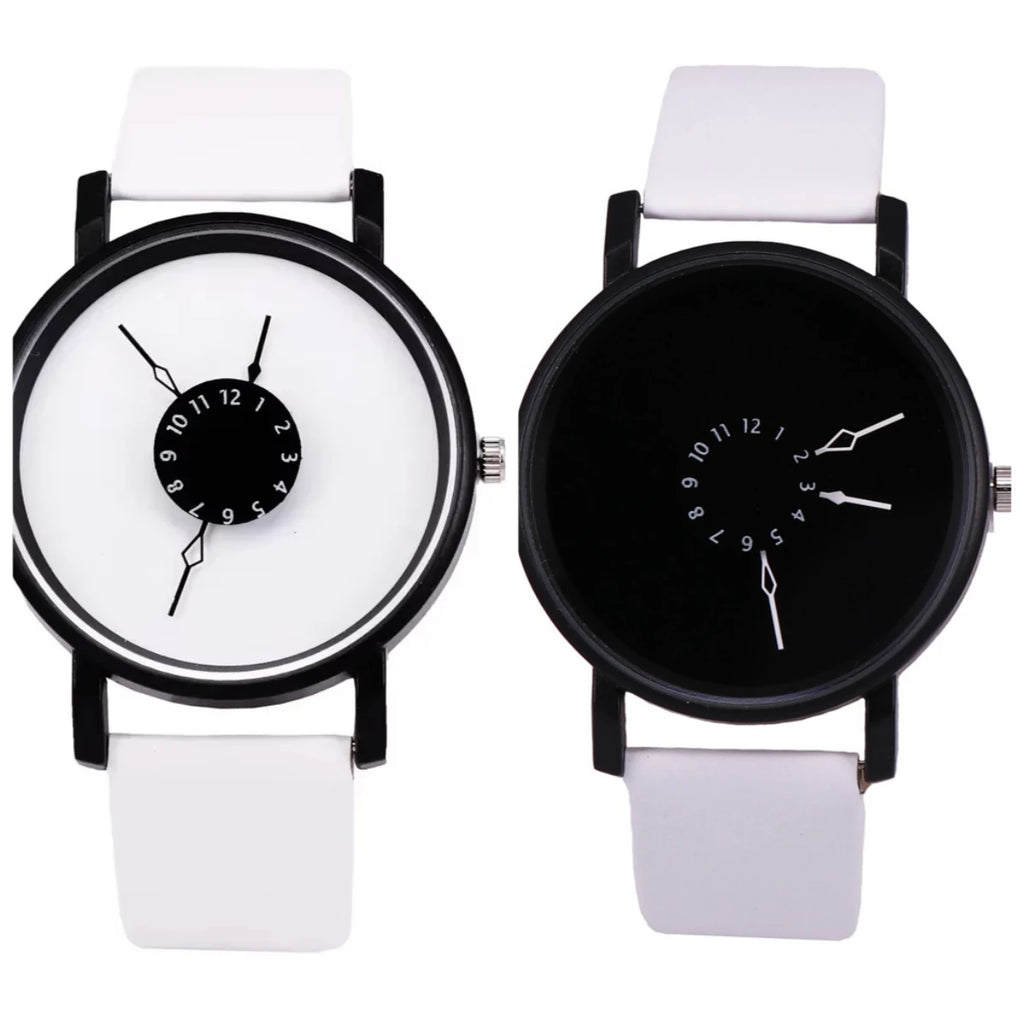 Couple Casual Quartz Watches Leather Band Strap Watch Analog Wrist Watch for Women Men Creative Digital Dial Clock Reloj Mujer - Sun Studio