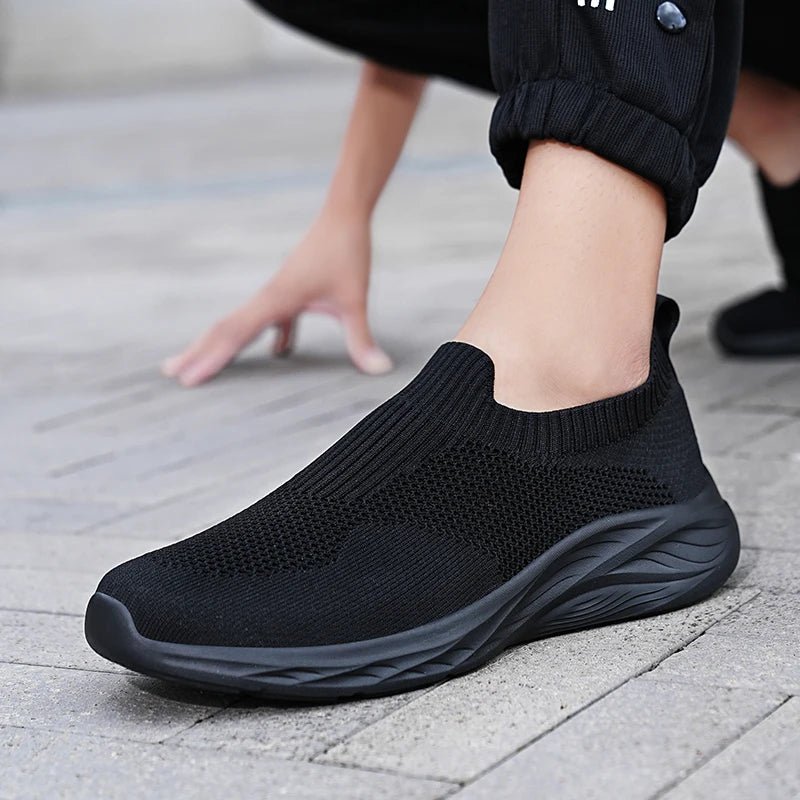 Men Casual Shoes Breathable Sneakers Men Lightweight Walking Running Shoes for Couple Slip on Loafers Zapatillas Hombre Size 48