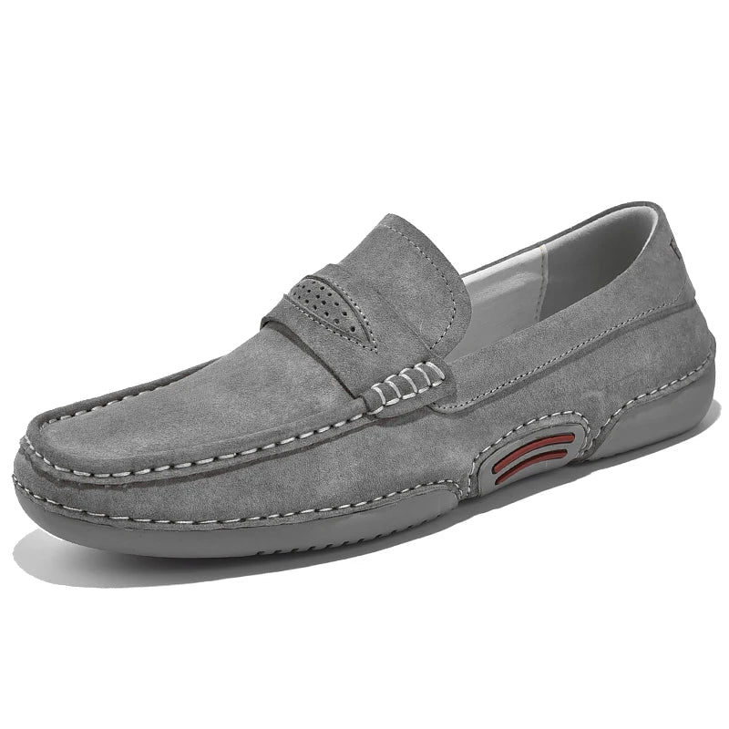 Quality Genuine Leather Shoes Men Loafers Slip On Soft Leather Casual Men Shoes Comfort Driving Shoes Men Flats Walking Footwear