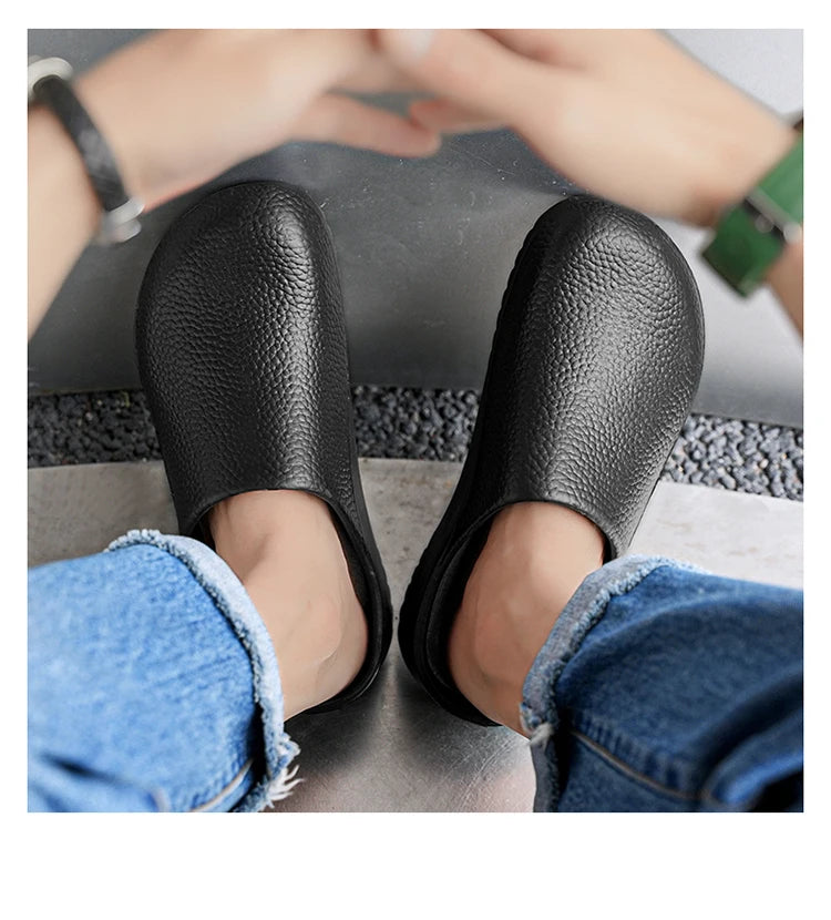 Men Slippers Couples Garden Clog Women Water Proof Chef Shoe Comfortable Sandal Slippers For Pet Workers Outdoor Fishing Shoes - Sun Studio