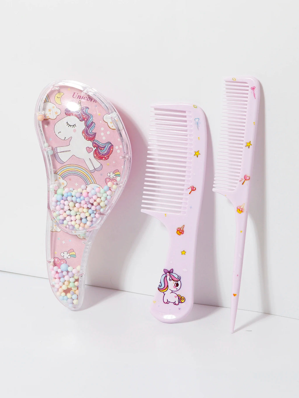 3pcs cartoon comb set, wet and dry dual-use, hair styling, suitable for any hair texture, gift set, special for real hair wigs - Sun Studio