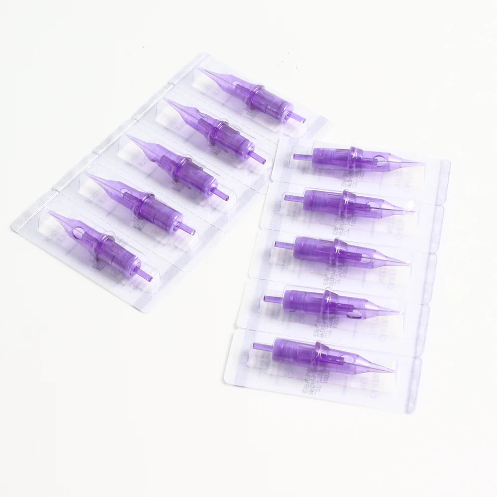10pcs/Box Tattoo Needles Cartridge Disposable Sterilized Safety Needle RS/RL/RM/M1 With Membrane For Tattoo Rotary Machines - Sun Studio