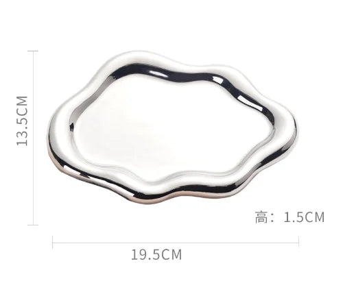 Women's Cloud Ceramic Trinket Tray - Jewelry Dish & Ring Holder, Perfect for Watches/Keys Storage, Mother's Day Gift - Sun Studio