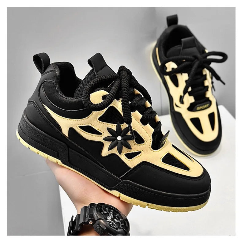 Men's Sneakers Luxury Leather Casual Shoes 2025 Fashion Skateboard Shoes for Men Daily Training Shoes Tenis Masculino - Sun Studio