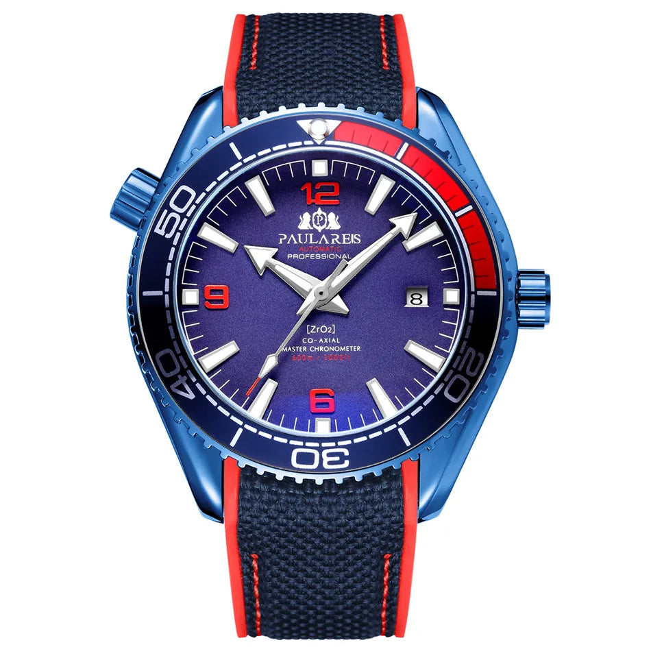Montre Homme Automatique de Luxe Mouvement Mécanique de Haute Qualité Remontage Automatique Bracelet en Caoutchouc Étanche Lumineuse Calendrier Montres Homme