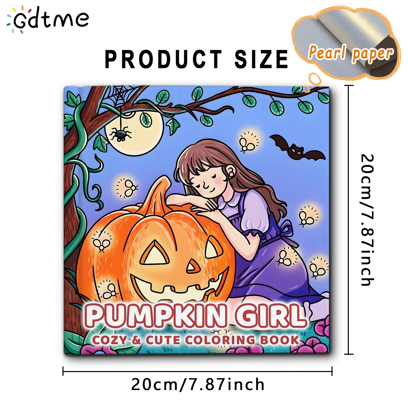 PUMPKIN GIRL Coloring Book for Adults Featuring 24Page Cute Cozy Daily Activities for Relaxation Kids DIY Painting Drawing Books - Sun Studio