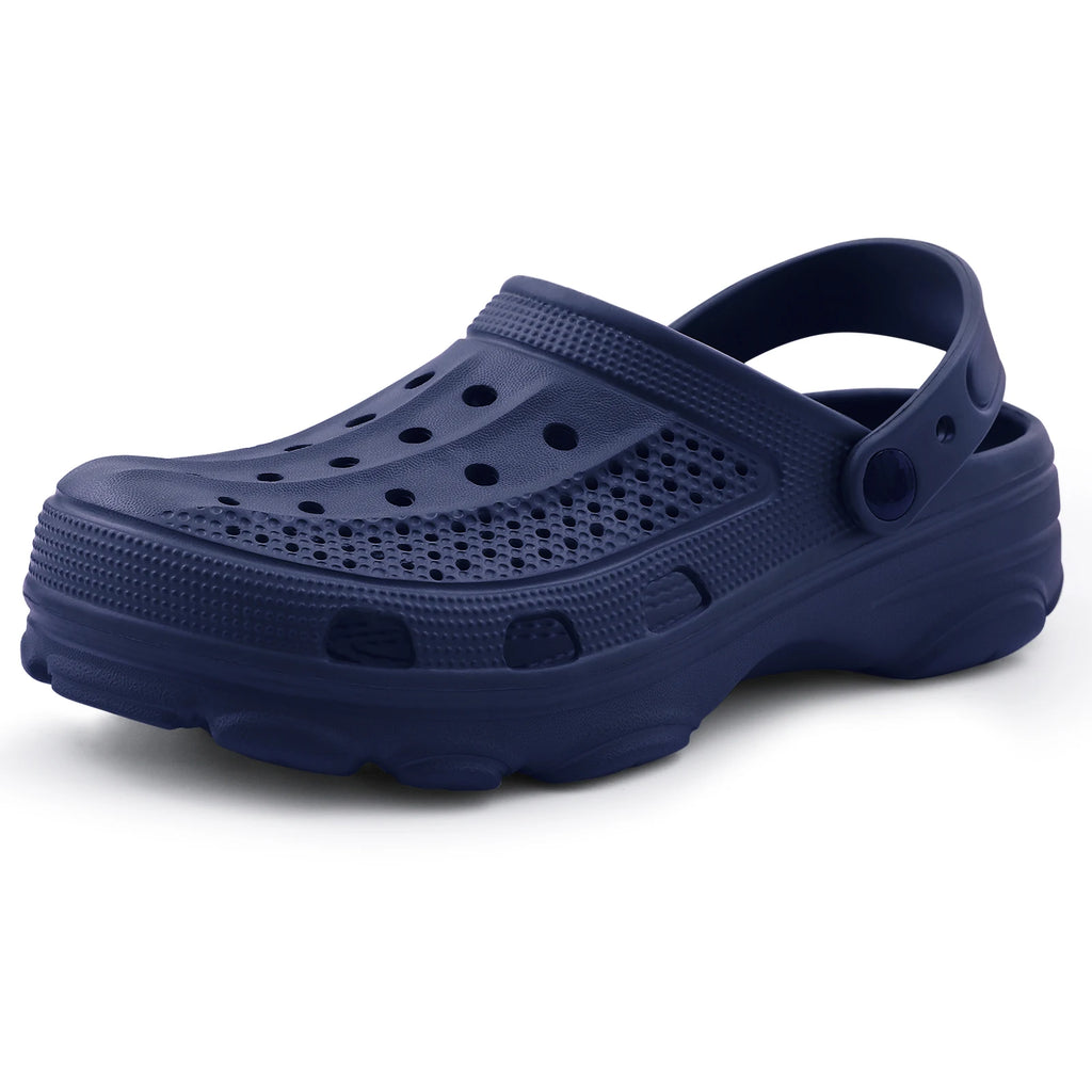 Eyriphy Men Slippers Garden Shoes Breathable Hole Slippers Outdoor Fishing Shoes Non-Slips Kitchen Slippers EVA Sole Men Sandals