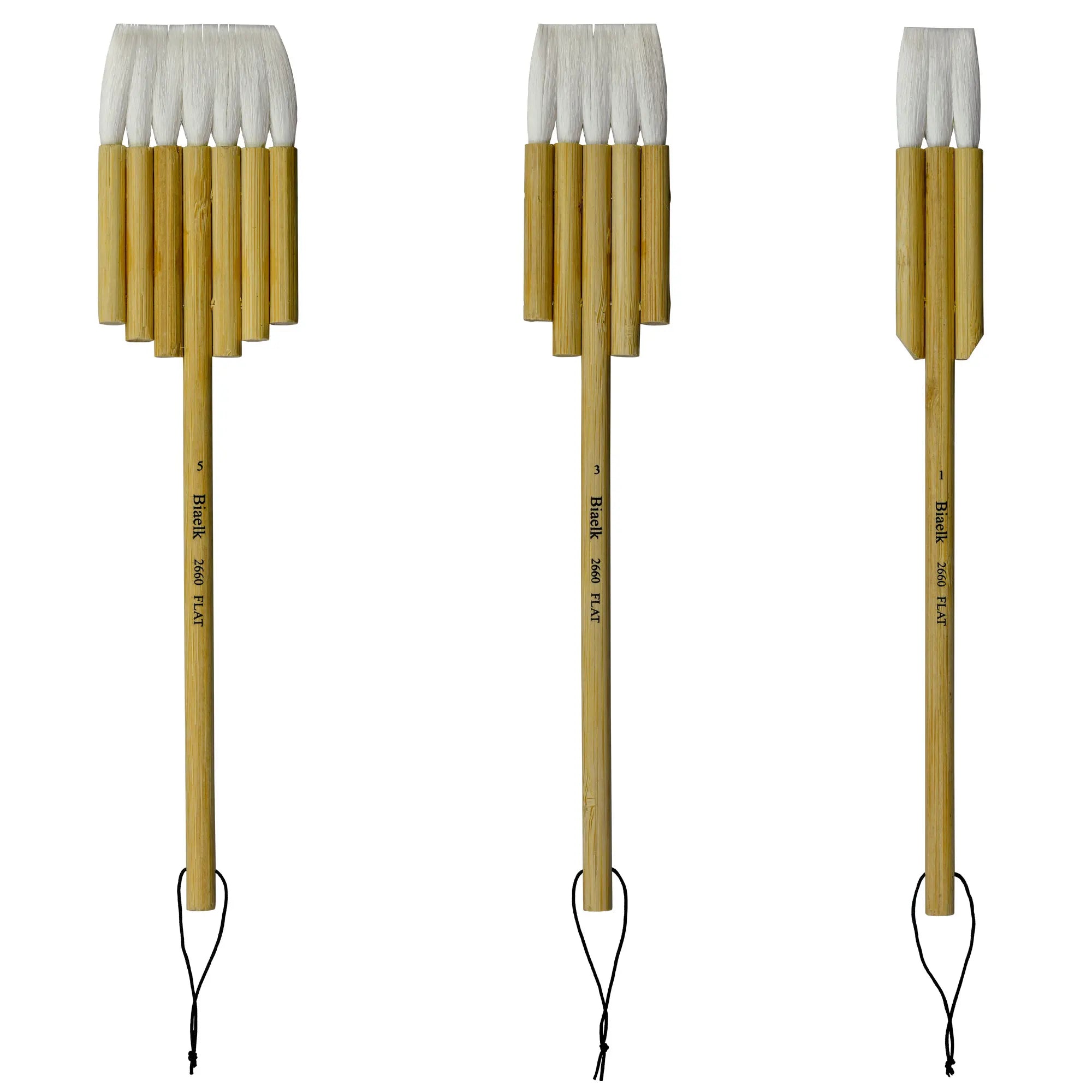 High quality Biaelk 2660Flat goat hair bamboo handle art supplies watercolor artist brush - Sun Studio
