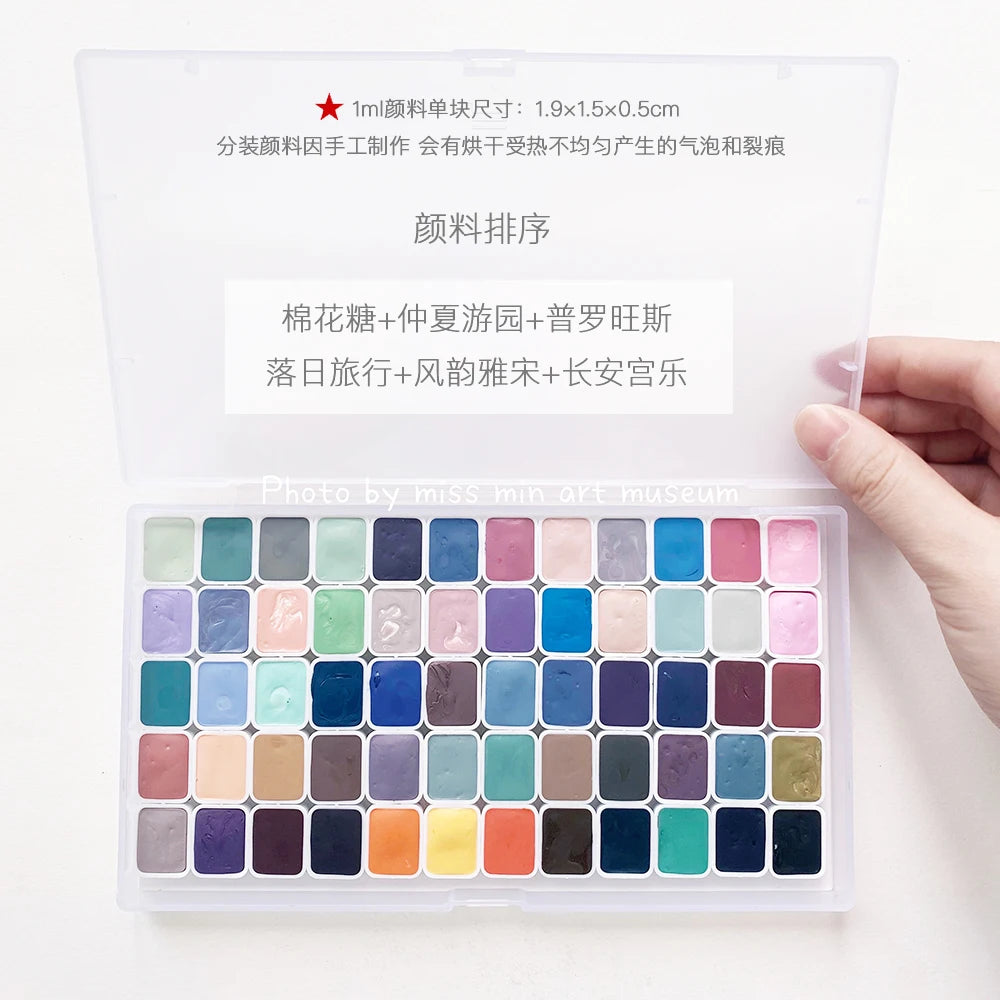 SUPER VISION Artist Watercolor Pigment Macaroon/Morandi Advanced Watercolor Dispense 110 colors 1ml Professional Art Supplies - Sun Studio