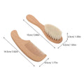 Kids Hair Brush Set Natural Soft Bristles Wooden Handle Baby Detangling Comb Styling Care Scalp Massage for Girls Home Daily - Sun Studio