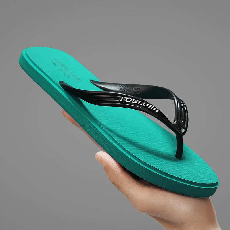 New men's flip flops with soft sole, comfortable, open toe flip flops for indoor and outdoor walks, summer beach flip flops for - Sun Studio