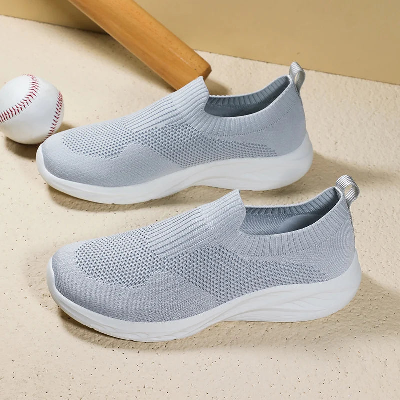 Men Casual Shoes Breathable Sneakers Men Lightweight Walking Running Shoes for Couple Slip on Loafers Zapatillas Hombre Size 48 - Sun Studio