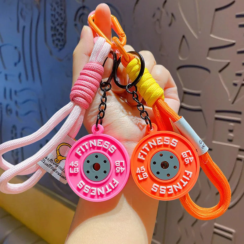 Fitness Keychain Gym Lovers Fitness Enthusiast Gift Barbell Keychain Fitness Bag backpack Charms - Sun Studio