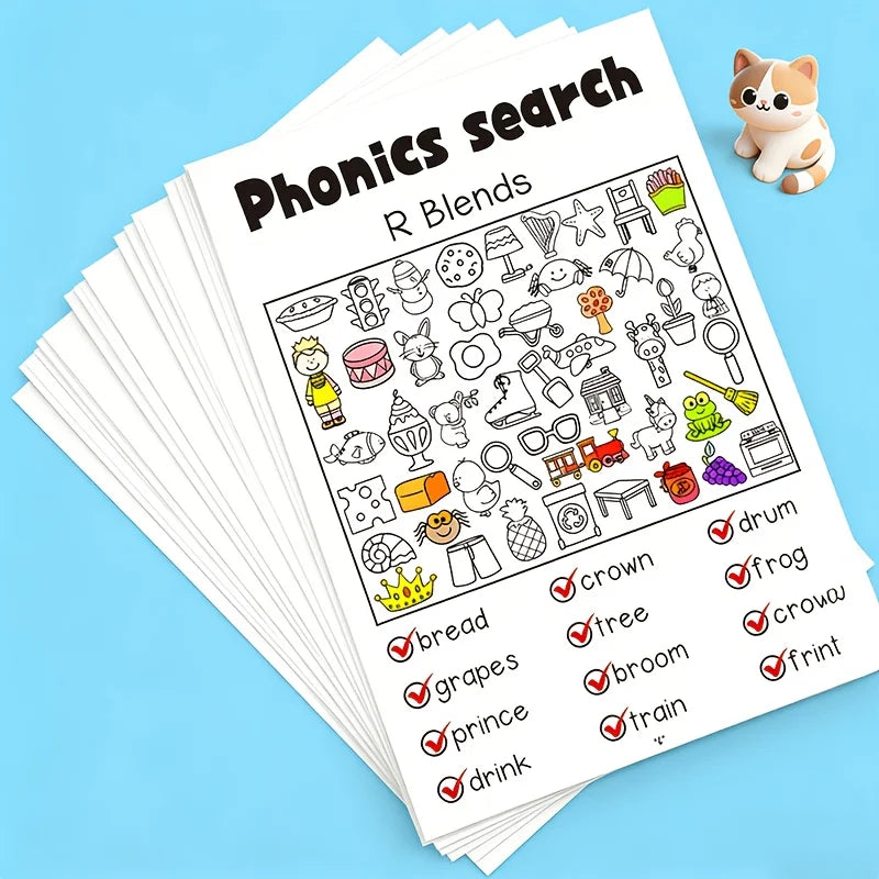 3pcs Cartoon Fun Puzzle Children Coloring Book Look Find Early Kid Education Find Items Observation Focus Enhance Coloring Book - Sun Studio