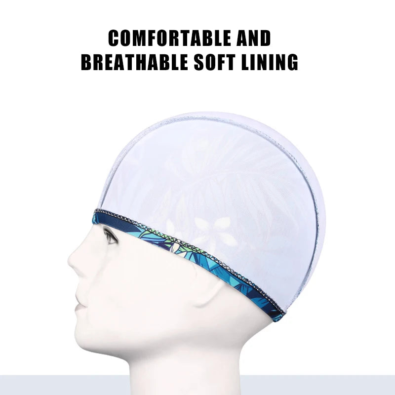 Swim Cap Men And Women Breathable High Elastic Cloth Swim Cap Color Comfortable No Cut Children's Swim Cap Universal - Sun Studio