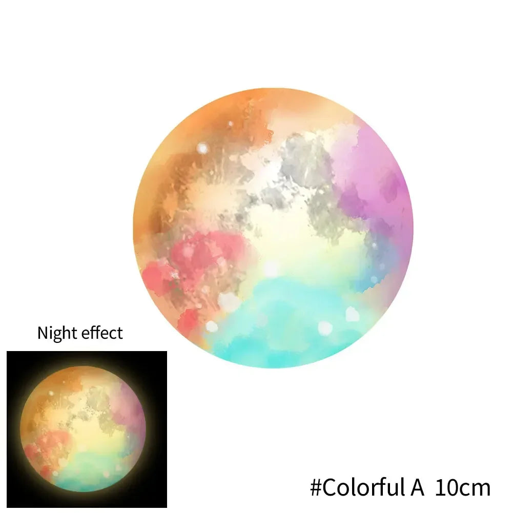 Colorful Moon Luminous Wall Stickers For Kids Room Bedroom Ceiling Art Decals Home Decor Unicorn Stars Glow In The Dark Stickers - Sun Studio