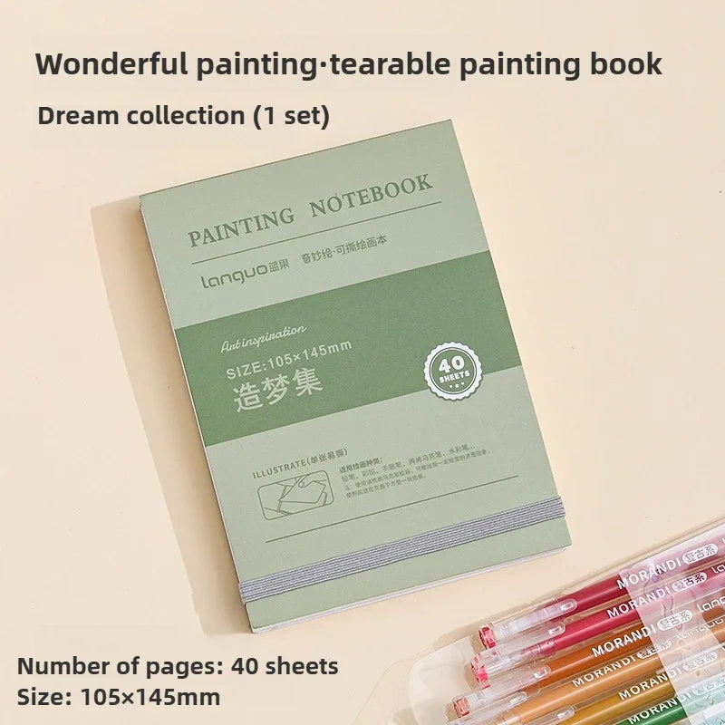 LANGUO Portable 300G Thick Cotton Watercolor Tearable Book Coated Paper Medium Rough Texture Album Sketchbooks School Stationery