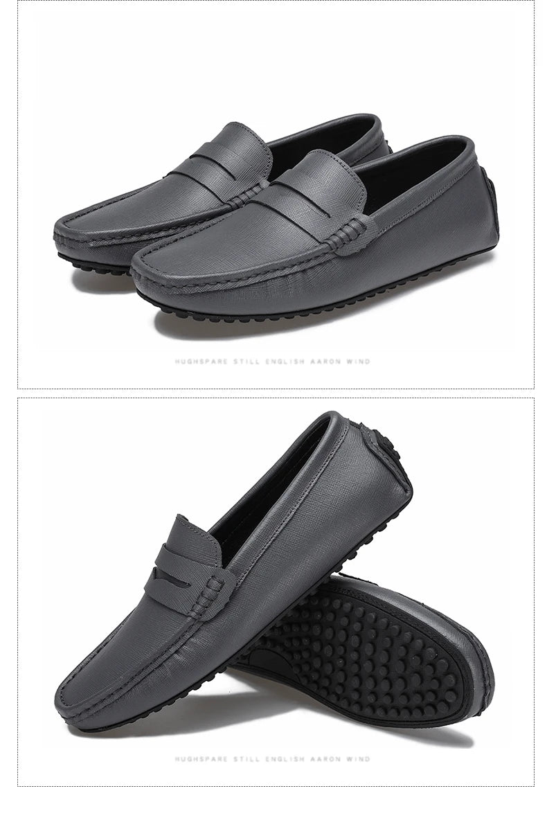 DEKABR Loafers Shoes Men Fashion Shoes New Spring Comfy Men's Flats Moccasins Classic Original Leather Men Casual Shoes - Sun Studio