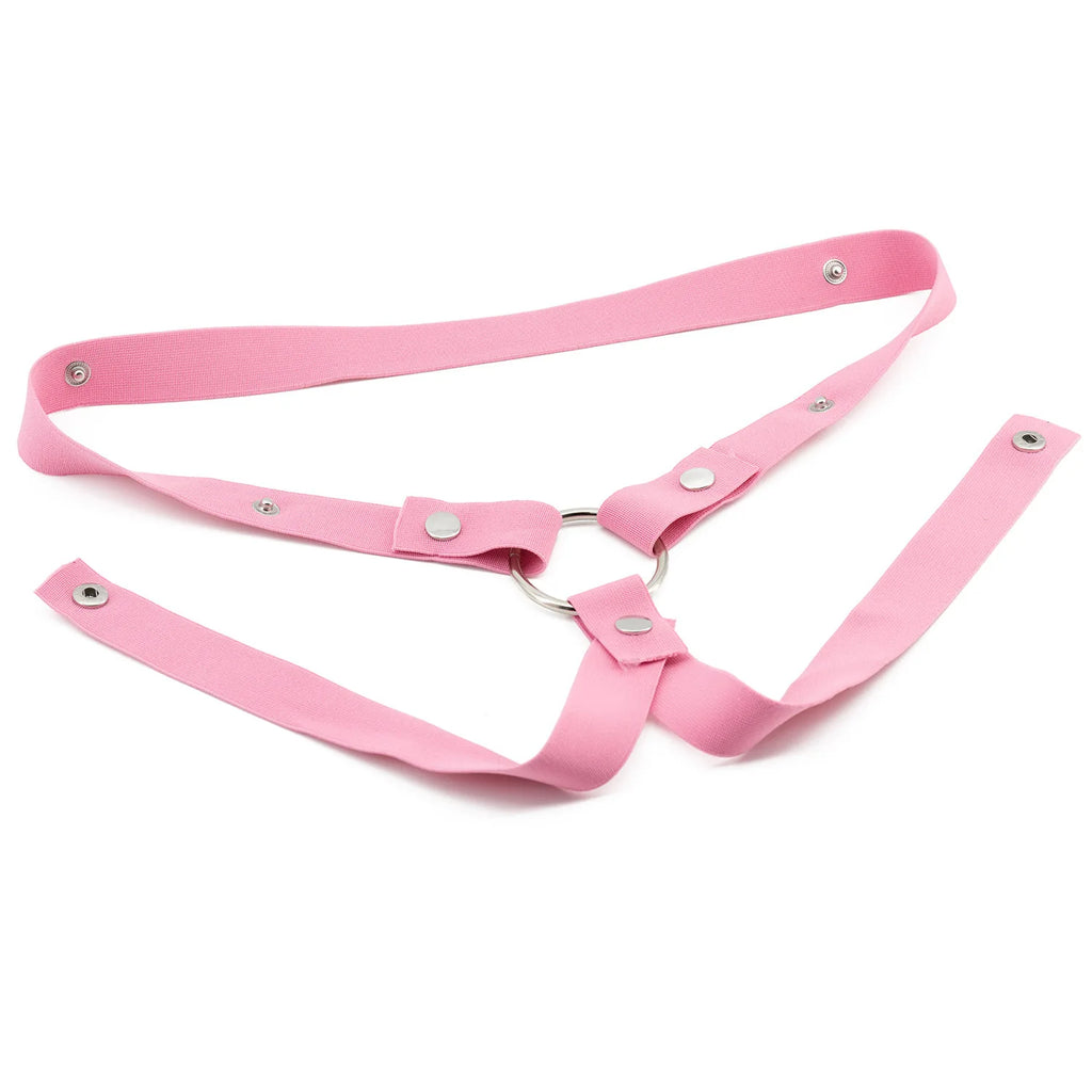 Wide Comfort Men's Chastity Lock Auxiliary Strap with Double-Directional Fixing Strap, Three-Directional Restraint CB Lock and E - Sun Studio