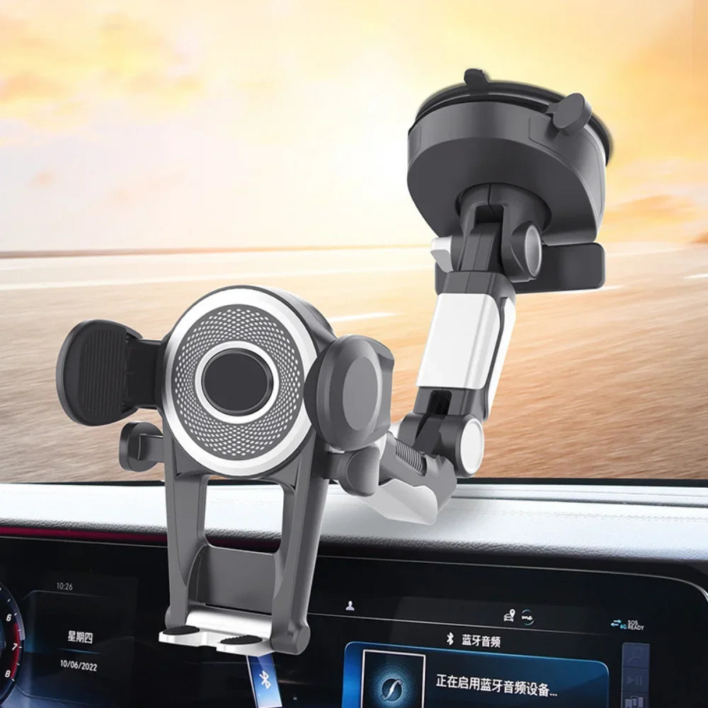 Heavy Duty Phone Mount for Car Windshield Dashboard Long Arm Suction Cup Phone Stand Holder 4.7-6.8inch Smartphone GPS Mount - Sun Studio