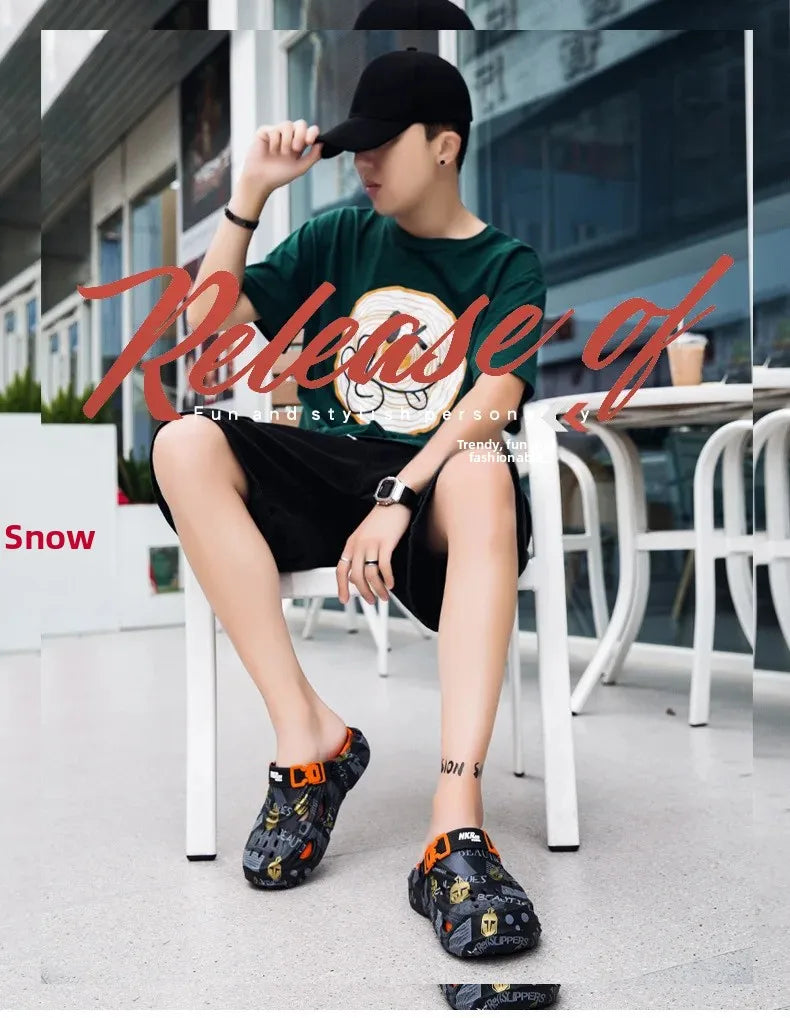 Men's Summer Outdoor Sporty Thick-Heeled Sandals Big Size 46 Head-To-Toe Dual-Purpose Beach Shoes Comfortable Wearing Experience - Sun Studio