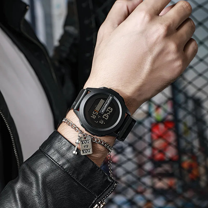 Men's Sports Watches Luxury Digital Watch Stopwatch Luminous Date Week Multifunction Fitness Electronic Wristwatch Reloj Hombre - Sun Studio