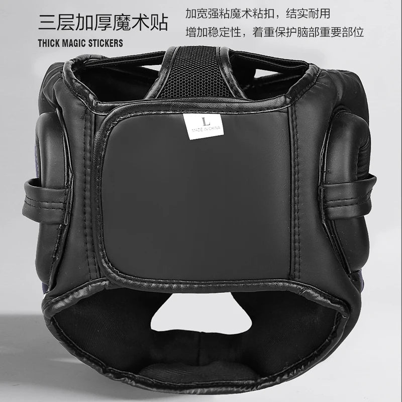 Kick Boxing Helmet for Men Women PU Karate Muay Thai Guantes De Boxeo Free Fight MMA Sanda Training Adults Kids Equipment - Sun Studio