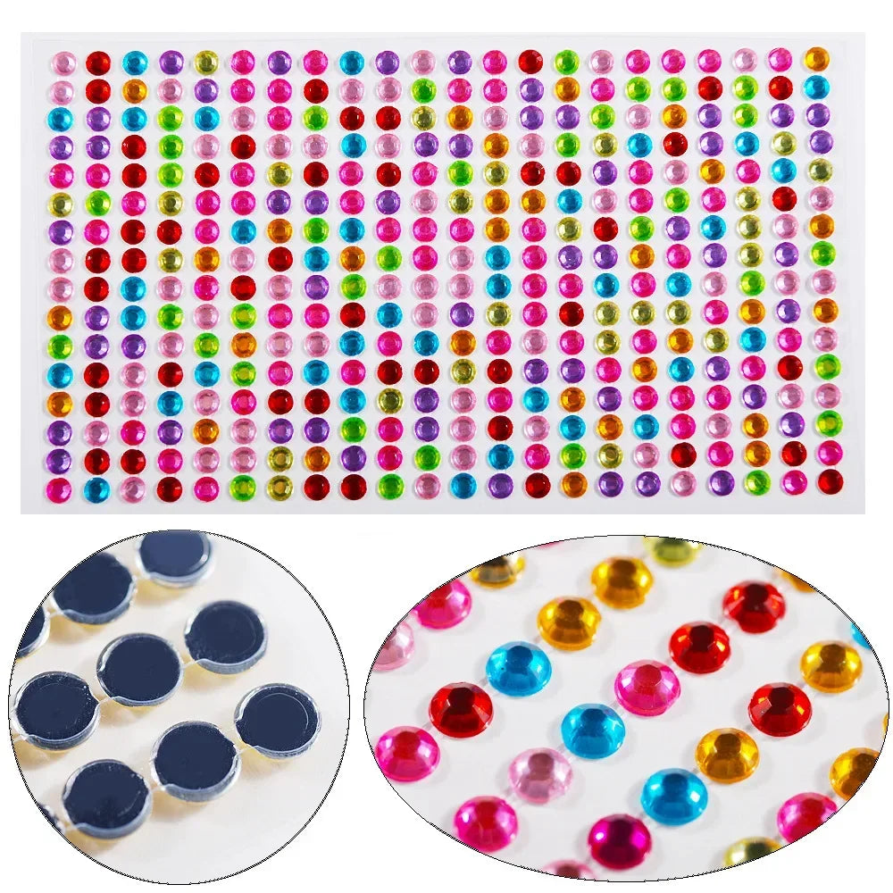 Face Decorations Rhinestone Stickers for Music Festival Halloween Party Mobile Crystal Sticker Women Girls DIY Diamond Stickers