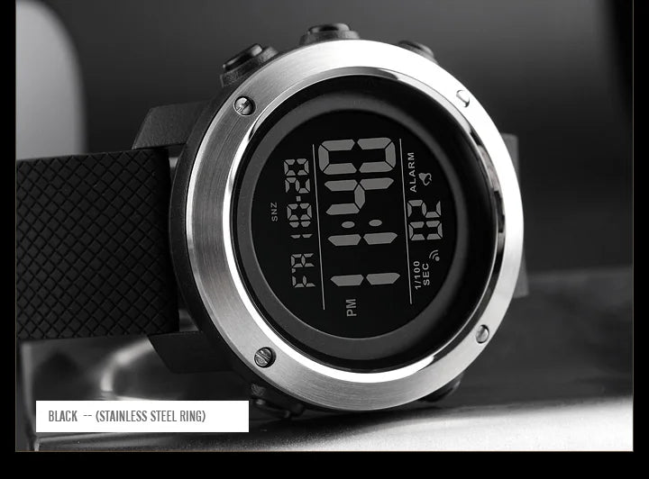 SKMEI Men Fashion Digital Watch Large Dial Alarm Clock Waterproof Watches Sport Outdoor Sports Men's Electronic Watch - Sun Studio