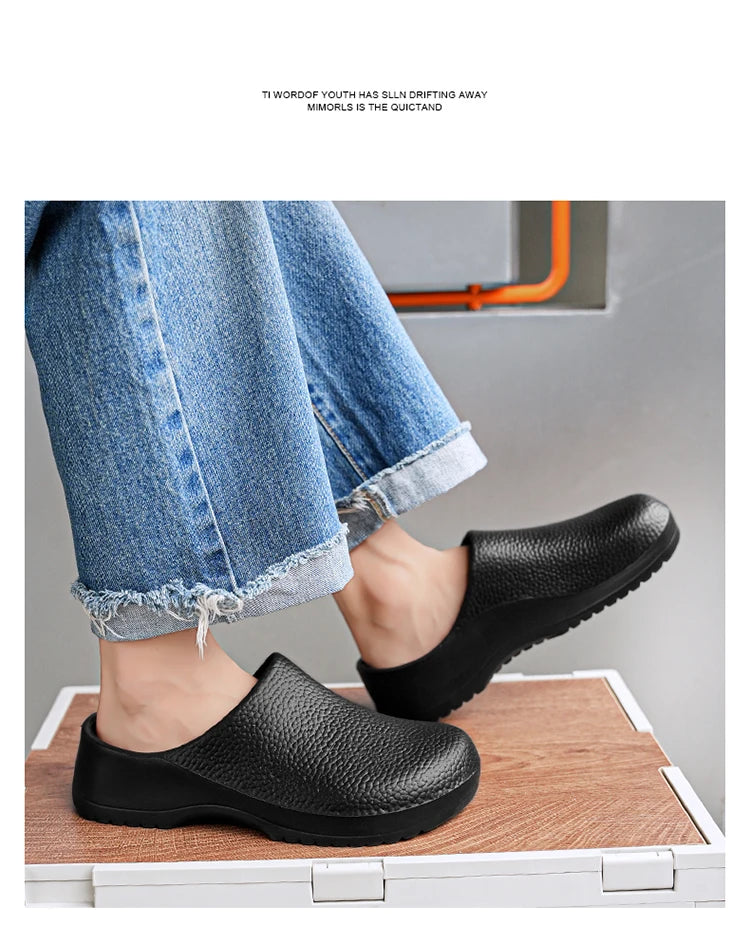 Men Slippers Couples Garden Clog Women Water Proof Chef Shoe Comfortable Sandal Slippers For Pet Workers Outdoor Fishing Shoes - Sun Studio