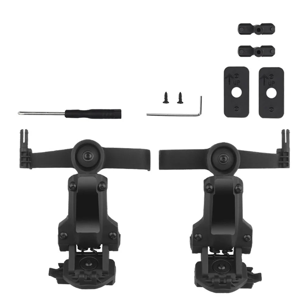 BOOIU Tactical Headset Holder Multi-angle Rotation Airsoft Shooting Headphone Bracket CORE ARC Wendy Mlok Rail Guide Rail Helmet - Sun Studio