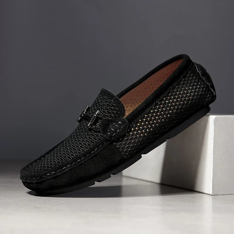 Size 38-45 Breathable Suede Leather Loafers Men Hot Sale Flat Men's Shoes Classic Driving Shoes Fashion Casual Summer Moccasins - Sun Studio