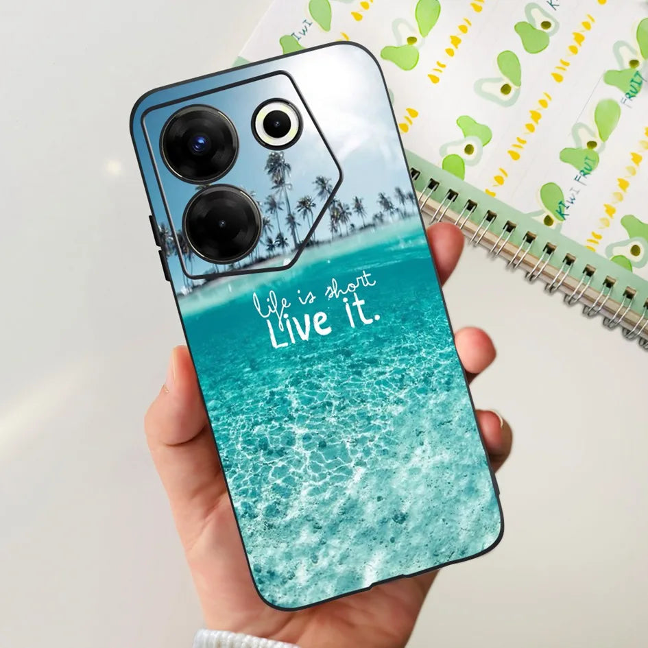 For Tecno Camon 20 Pro 5G Case 2023 Cute Love Heart Football Slim Cover Soft Silicone Funda For Tecno Camon20 Pro 5G CK8n Bumper