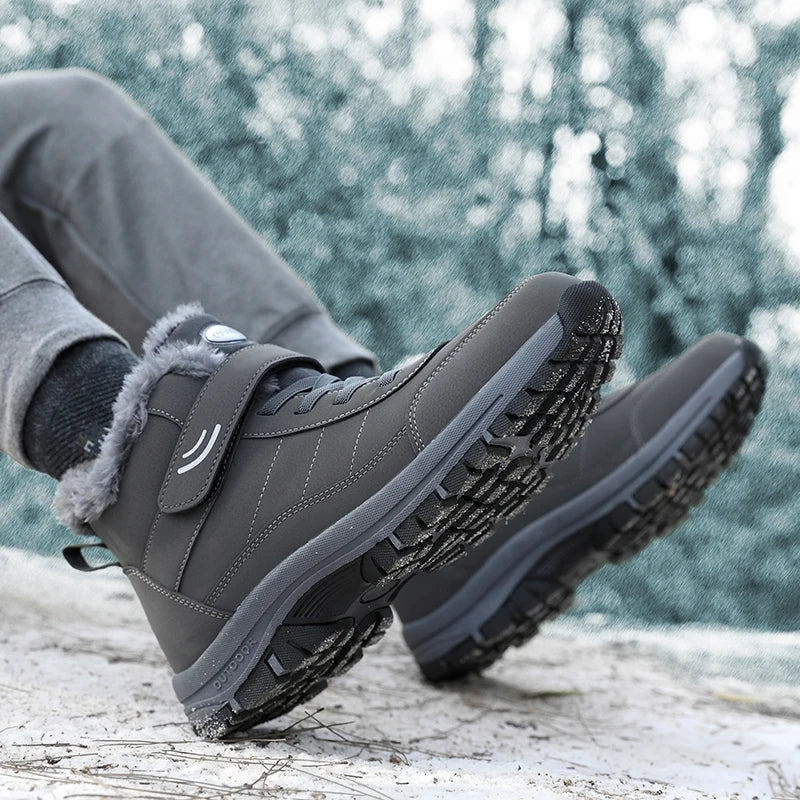 Men Boots Brand Climbing Shoes Men's Outdoor Sports Cotton Oes Winter Fce Lined High Top Thi Bot Climbing Casual Warm Boots - Sun Studio