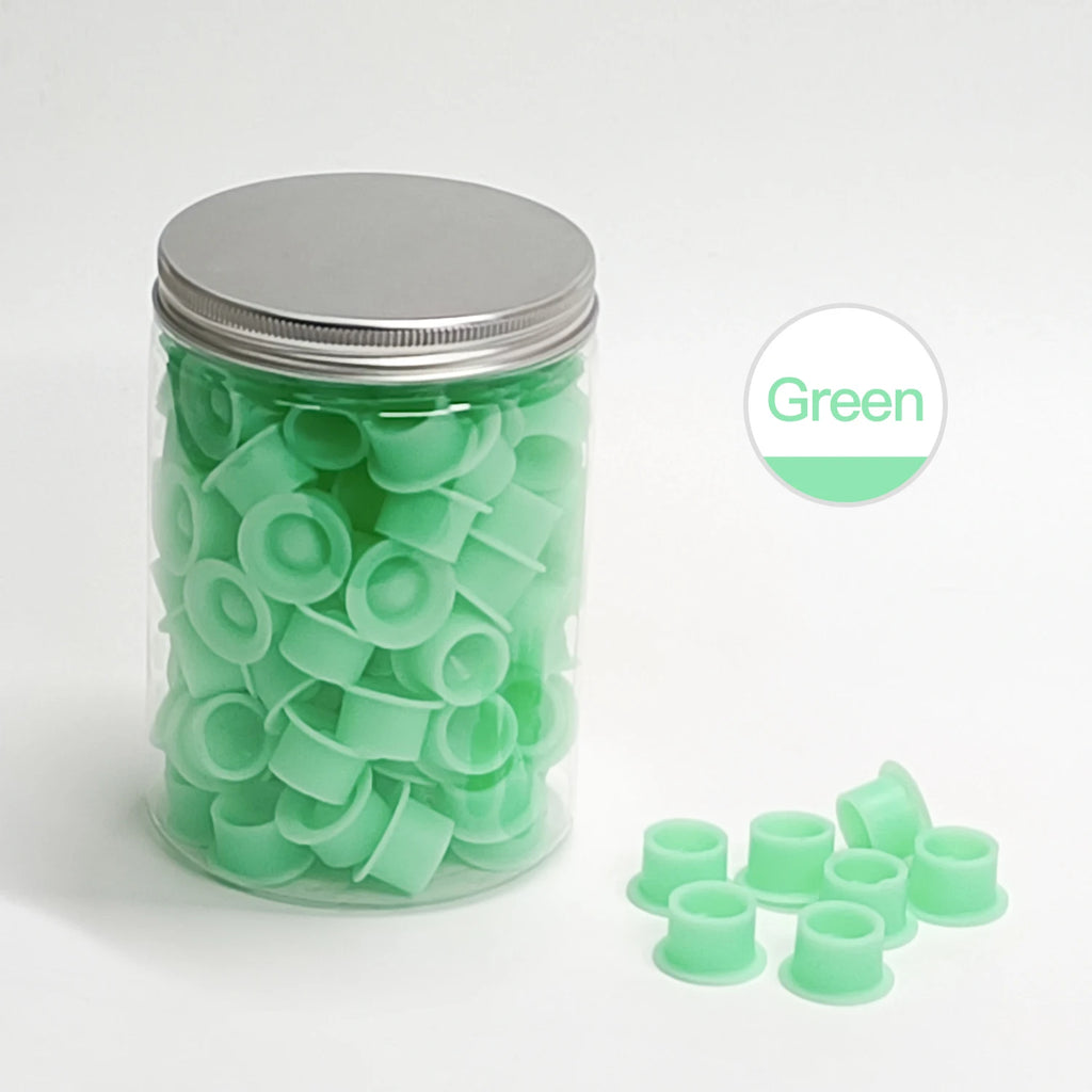 100pcs Tattoo Ink Cups Disposable Silicone tattoo ink container Canned round ink Caps Permanent Makeup Container Tattoo supplies - Sun Studio