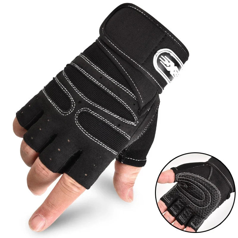 Gym Gloves for Men Women Fitness Weight Lifting Wristband Gloves Body Building Training Sports Exercise Cycling Glove Shockproof - Sun Studio